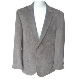Pronto Uomo Blue Moores SZ 44L Grey Corduroy Men's Sport Jacket Blazer